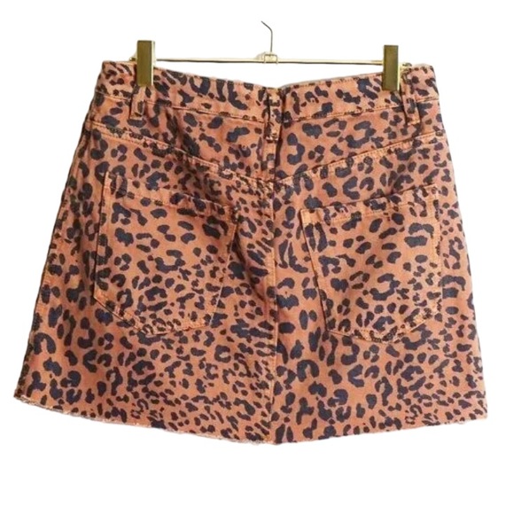 Free People Boho Zip It Up Leopard Cheetah Print Mini Skirt Size 30 - Picture 10 of 16